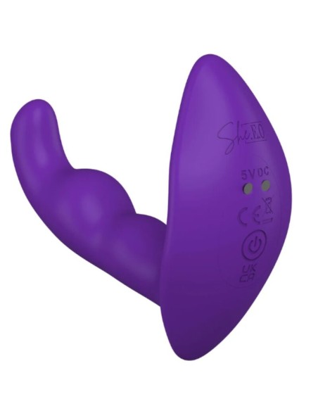 SHEEO ESTIMULADOR ANAL VIBRADOR ROTATIVO CON CONTROL REMOTO MORADO