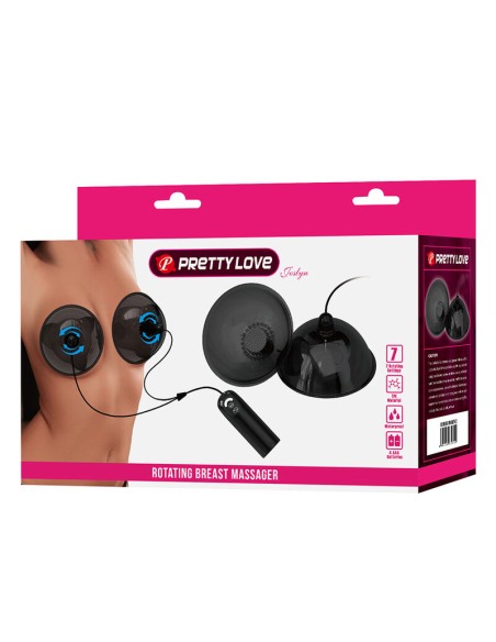 PRETTY LOVE ESTIMULADOR DE PEZONES GIRATORIO CON SUCCIAN NEGRO