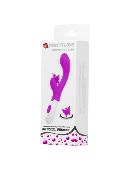 PRETTY LOVE BUTTERFLY KISS VIBRADOR RABBIT 30 FUNCIONES MORADO