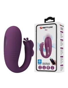 PRETTY LOVE KLAY VIBRADOR HUEVO CON EMPUJE APP CONTROL MORADO 2