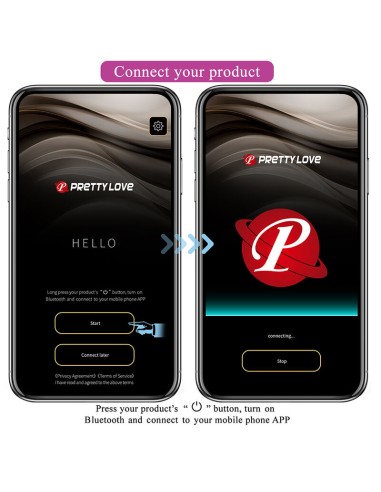 PRETTY LOVE KLAY VIBRADOR HUEVO CON EMPUJE APP CONTROL MORADO