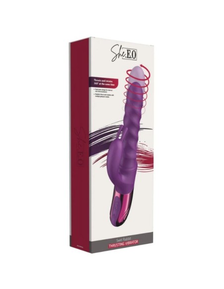 SHEEO VIBRADOR RABBIT SWIRL MORADO