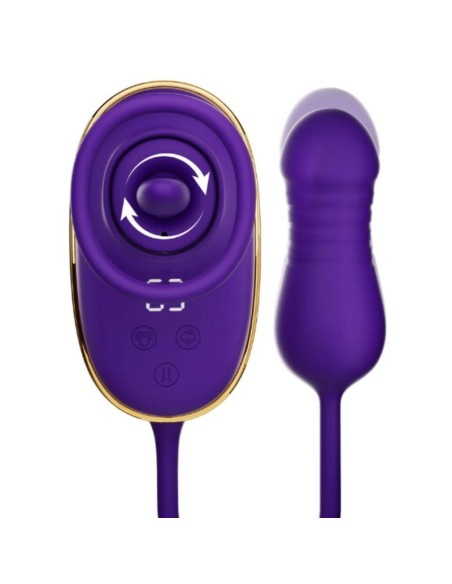 SHEEO SUCCIONADOR DE CLATORIS CON EFECTO LICKING Y ESTIMULADOR ANAL MORADO