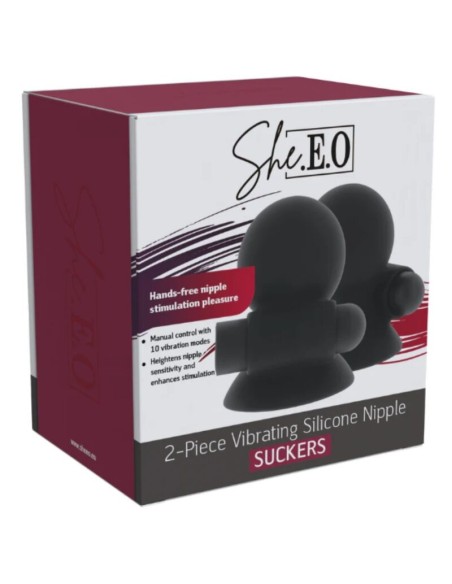SHEEO SUCCIONADORES DE PEZONES VIBRADORES RECARGABLES