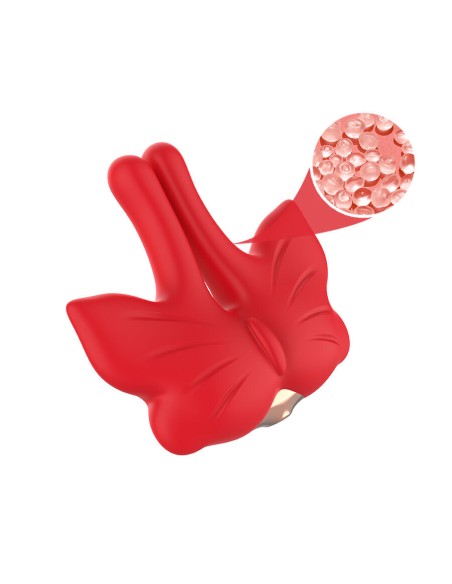 ARMONY PINZAS PARA PEZONES MAGNATICA CON VIBRACIAN FORMA MARIPOSA ROJO