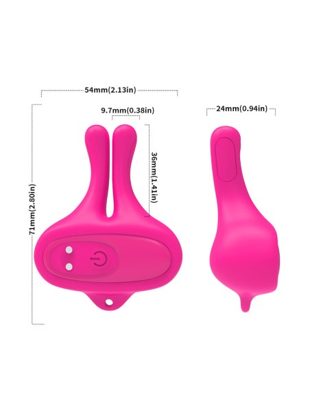 ARMONY PINZAS PARA PEZONES MAGNATICA CON VIBRACIAN FORMA CONEJO ROSA