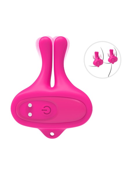 ARMONY PINZAS PARA PEZONES MAGNATICA CON VIBRACIAN FORMA CONEJO ROSA