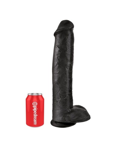 KING COCK DILDO REALISTA CON TESTACULOS 38 CM COLOR NEGRO