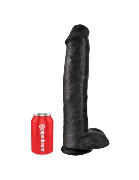 KING COCK DILDO REALISTA CON TESTACULOS 38 CM COLOR NEGRO
