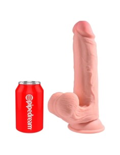 KING COCK PLUS DILDO REALISTA TRIPLE DENSIDAD CON TESTACULOS OSCILANTES 23 CM COLOR NATURAL