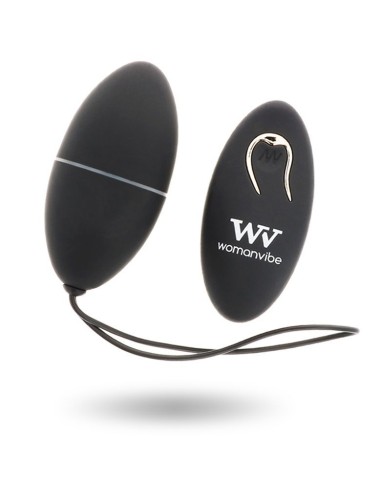WOMANVIBE ALSAN HUEVO CONTROL REMOTO NEGRO SILICONA NEGRO