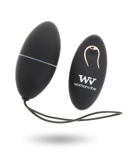 WOMANVIBE ALSAN HUEVO CONTROL REMOTO NEGRO SILICONA NEGRO