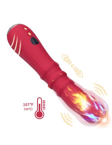 ARMONY DILDO VIBRADOR ESTIMULADOR PUNTO A TERMOAJUSTABLE ROJO