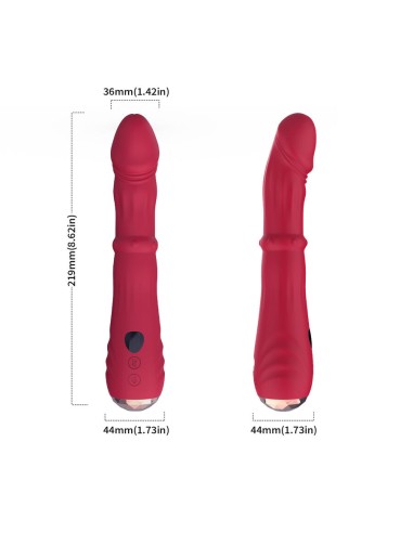 ARMONY DILDO VIBRADOR ESTIMULADOR PUNTO A TERMOAJUSTABLE ROJO