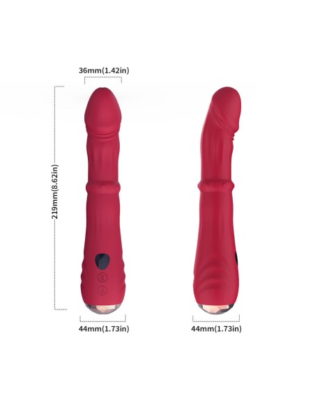 ARMONY DILDO VIBRADOR ESTIMULADOR PUNTO A TERMOAJUSTABLE ROJO