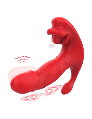 ARMONY VIBRADOR ANAL PANTY ESTIMULADOR PUNTO C Y G CONTROL REMOTO ROJO