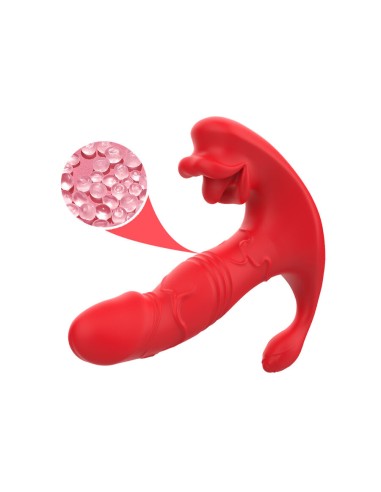 ARMONY VIBRADOR ANAL PANTY ESTIMULADOR PUNTO C Y G CONTROL REMOTO ROJO