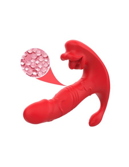 ARMONY VIBRADOR ANAL PANTY ESTIMULADOR PUNTO C Y G CONTROL REMOTO ROJO