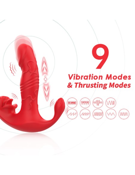 ARMONY VIBRADOR ANAL PANTY ESTIMULADOR PUNTO C Y G CONTROL REMOTO ROJO