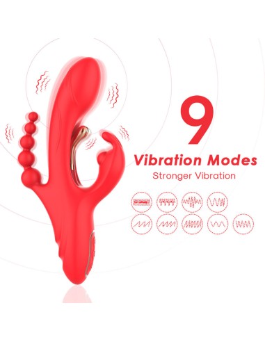ARMONY VIBRADOR ESTIMULADOR PUNTO G Y CLATORIS ROJO