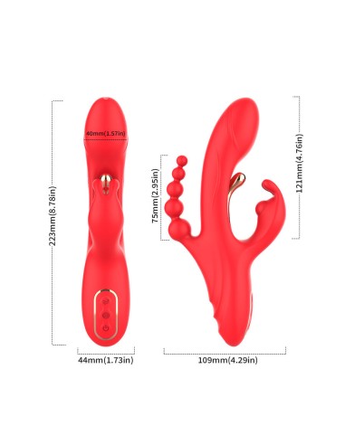 ARMONY VIBRADOR ESTIMULADOR PUNTO G Y CLATORIS ROJO
