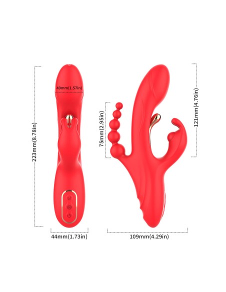 ARMONY VIBRADOR ESTIMULADOR PUNTO G Y CLATORIS ROJO