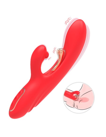 ARMONY VIBRADOR ESTIMULADOR PUNTO G Y CLATORIS CON LENGUA OSCILANTE ROJO