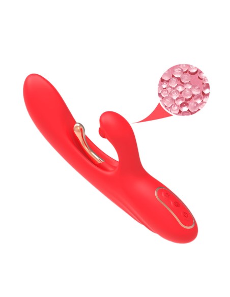 ARMONY VIBRADOR ESTIMULADOR PUNTO G Y CLATORIS CON LENGUA OSCILANTE ROJO