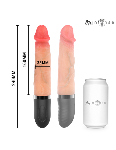 MR INTENSE JEAN VIBRADOR UPDOWN SILICONA CON EFECTO CALOR 24 CM A 38 CM