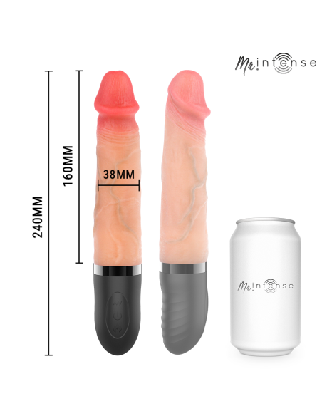 MR INTENSE JEAN VIBRADOR UPDOWN SILICONA CON EFECTO CALOR 24 CM A 38 CM