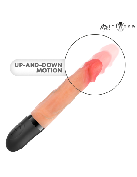 MR INTENSE JEAN VIBRADOR UPDOWN SILICONA CON EFECTO CALOR 24 CM A 38 CM