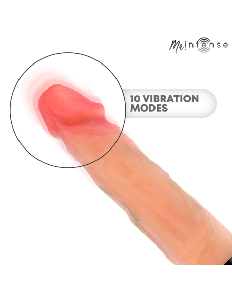 MR INTENSE JEAN VIBRADOR UPDOWN SILICONA CON EFECTO CALOR 24 CM A 38 CM