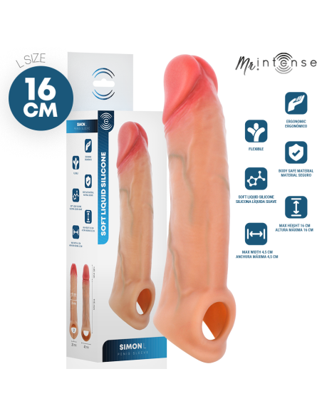 MR INTENSE SIMON L FUNDA PARA PENE SILICONA 16 CM A 45 CM