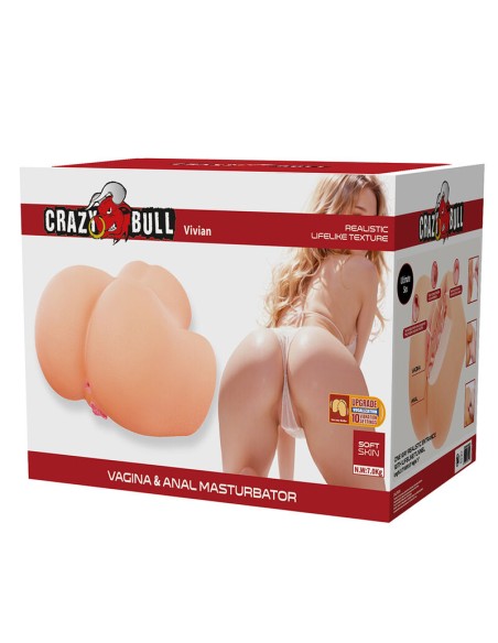 CRAZY BULL VIVIAN MASTURBADOR VAGINAL Y ANAL DOBLE CON VIBRACIAN