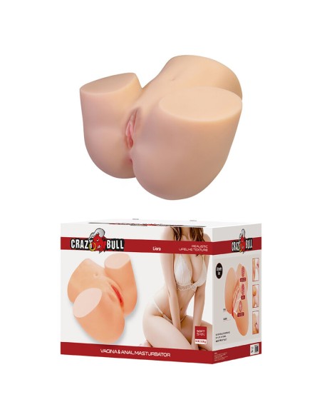 CRAZY BULL LIORA MASTURBADOR VAGINAL Y ANAL DOBLE XXL CON VIBRACIAN