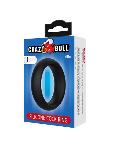 CRAZY BULL ELIO ANILLO PARA PENE SILICONA NEGRO