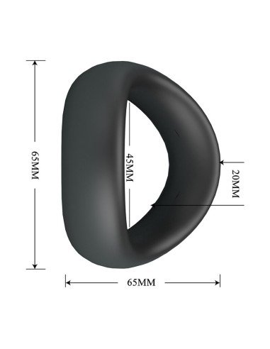 CRAZY BULL VALEN ANILLO PARA PENE ERGONAMICO SILICONA NEGRO