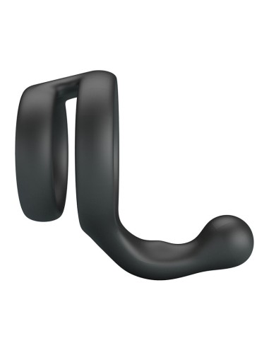 CRAZY BULL YANCY ANILLO DOBLE PARA PENE Y TESTACULOS SILICONA NEGRO