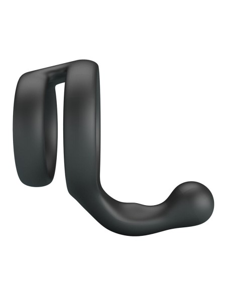 CRAZY BULL YANCY ANILLO DOBLE PARA PENE Y TESTACULOS SILICONA NEGRO