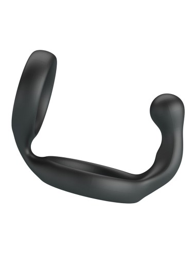CRAZY BULL FLORIAN ANILLO DOBLE PARA PENE Y TESTACULOS SILICONA NEGRO