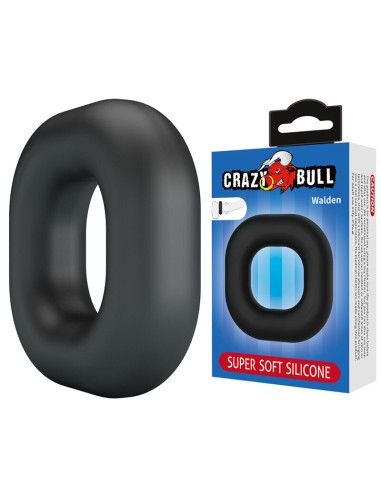 CRAZY BULL WALDEN ANILLO PARA PENE SUPER SOFT SILICONA NEGRO