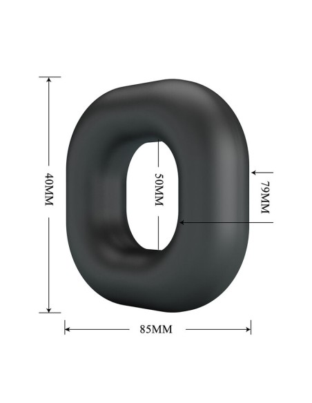 CRAZY BULL WALDEN ANILLO PARA PENE SUPER SOFT SILICONA NEGRO