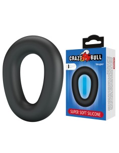 CRAZY BULL VESPER ANILLO PARA PENE SUPER SOFT SILICONA NEGRO 2