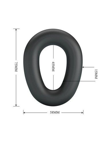 CRAZY BULL VESPER ANILLO PARA PENE SUPER SOFT SILICONA NEGRO