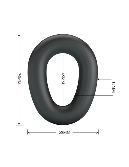 CRAZY BULL VESPER ANILLO PARA PENE SUPER SOFT SILICONA NEGRO