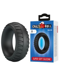 CRAZY BULL MERRITT ANILLO PARA PENE TEXTURIZADO SILICONA NEGRO 2