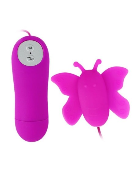 BAILE ESTIMULADOR DE CLATORIS MARIPOSA LOVE EGGS 12 VELOCIDADES LILA CONTROL REMOTO