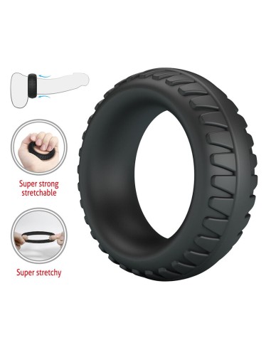 CRAZY BULL MERRITT ANILLO PARA PENE TEXTURIZADO SILICONA NEGRO