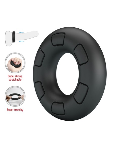 CRAZY BULL BERTRAM ANILLO PARA PENE SUPER SOFT SILICONA NEGRO