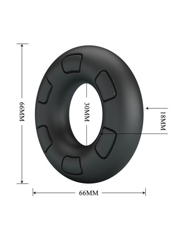 CRAZY BULL BERTRAM ANILLO PARA PENE SUPER SOFT SILICONA NEGRO